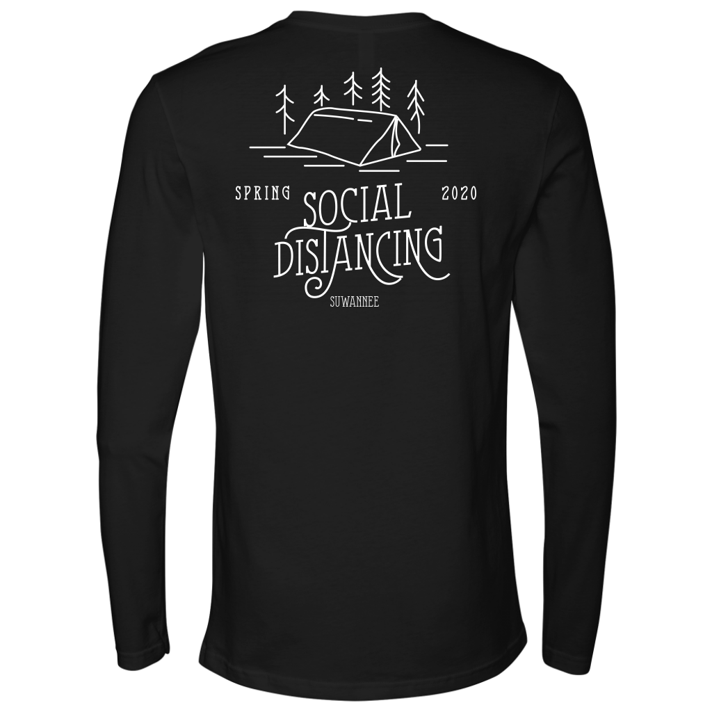 Social Distancing Mens Camping Tshirt