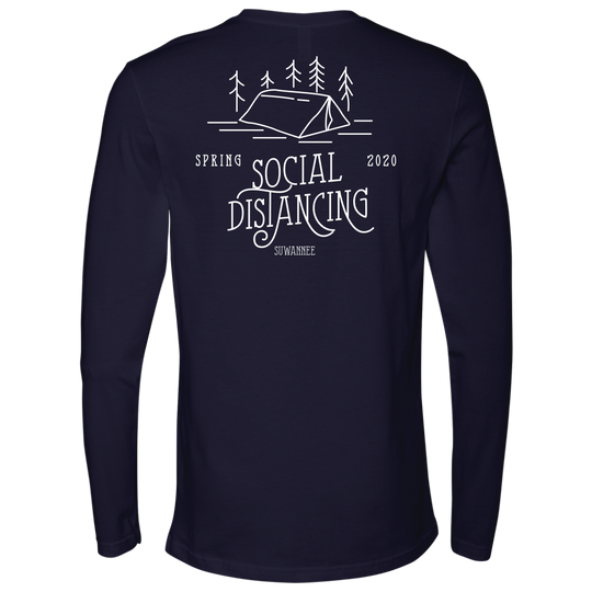 Social Distancing Mens Camping Tshirt