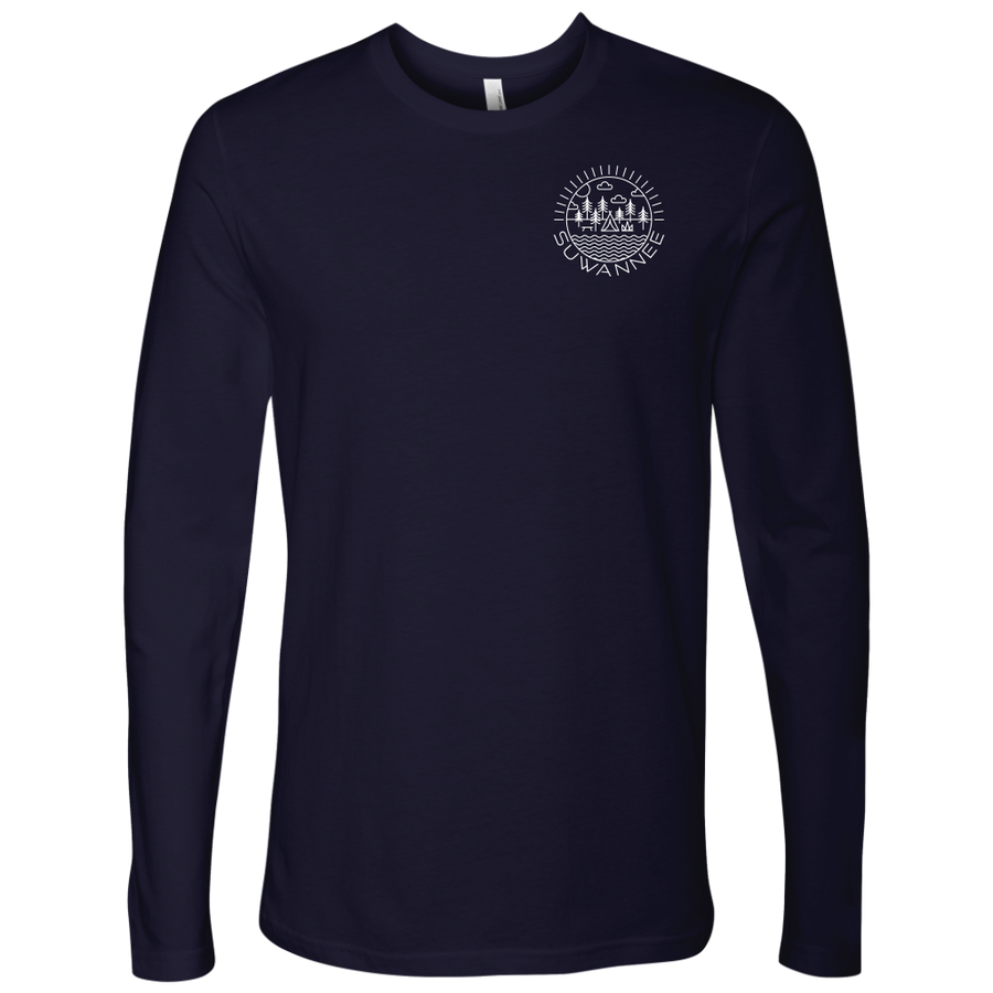 Camping Scene Line Art - Mens Tshirt - SS/LS - Suwannee™