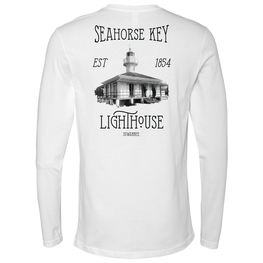 Seahorse Key Lighthouse - Mens Unisex Tshirt - SS/LS - Suwannee™