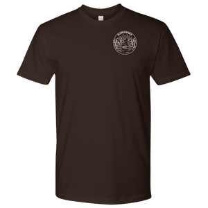Camping Serenity Scene Line Art - Mens Tshirt - SS/LS - Suwannee™