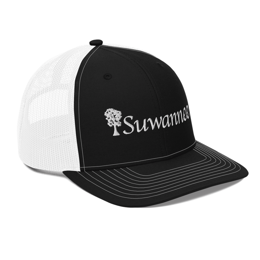 Suwannee Cypress Logo - Snap Back Trucker Mesh Back Hat - Richardson 112