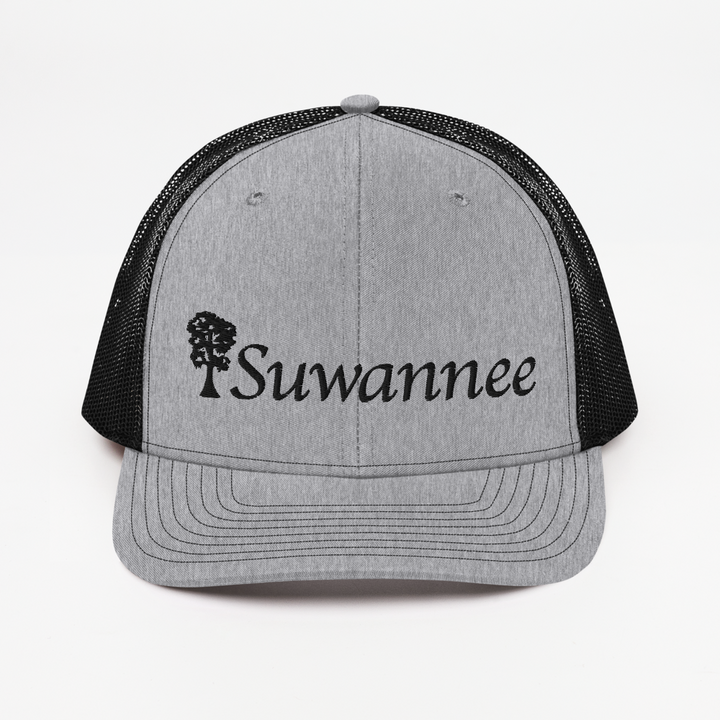 Suwannee Cypress Logo - Snap Back Trucker Hat - Gry/Blk - Richardson 112