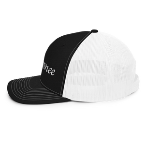 Suwannee Cypress Logo - Snap Back Trucker Mesh Back Hat - Richardson 112