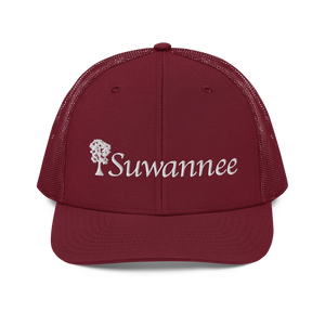 Suwannee Cypress Logo - Snap Back Trucker Mesh Back Hat - Richardson 112