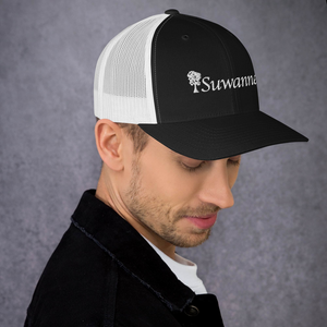 Suwannee Cypress Logo - Snap Back Trucker Mesh Back Hat - Yupoong
