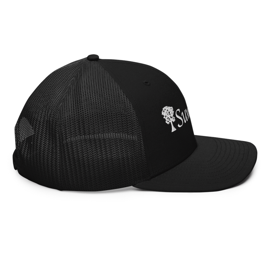 Suwannee Cypress Logo - Snap Back Trucker Mesh Back Hat - Richardson 112