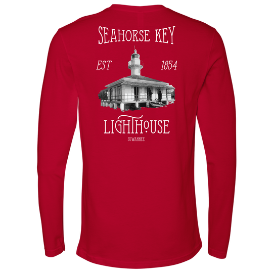 Seahorse Key Lighthouse - Mens Unisex Tshirt - SS/LS - Suwannee™