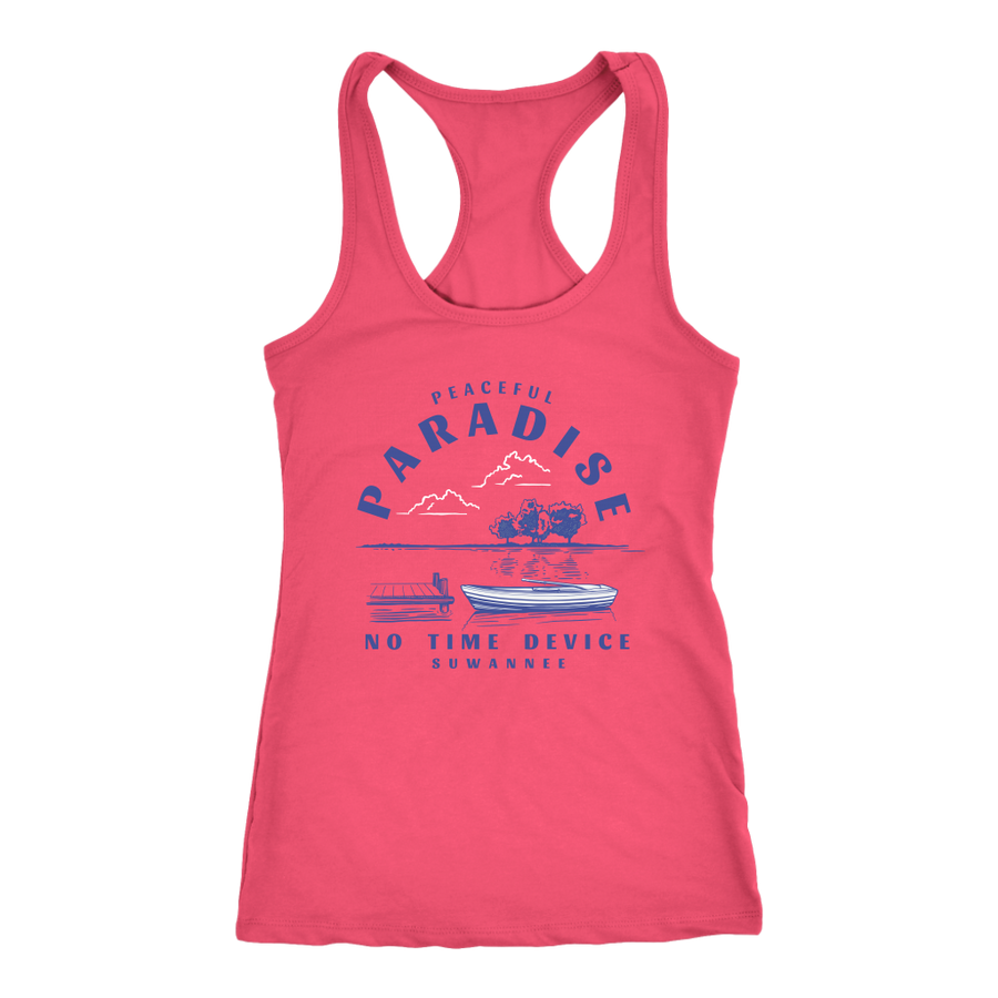 Peaceful Paradise Dock - Womens Racerback Tank - Suwannee™