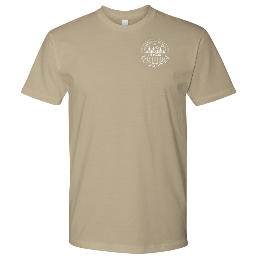 Camping Scene Line Art - Mens Tshirt - SS/LS - Suwannee™