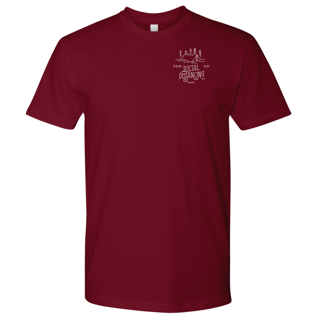 Social Distancing Mens Camping Tshirt