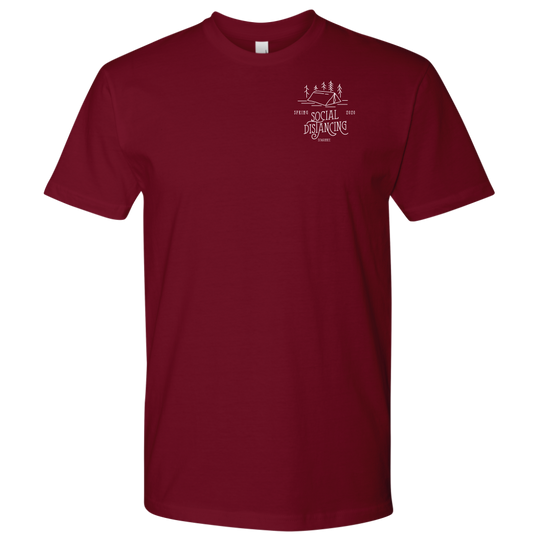 Social Distancing Mens Camping Tshirt