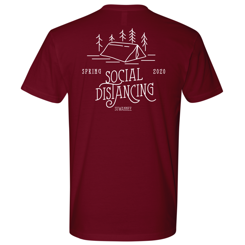 Social Distancing Mens Camping Tshirt