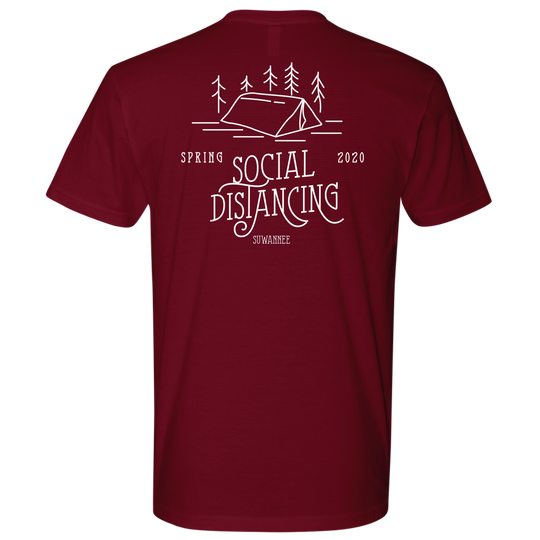 Social Distancing Mens Camping Tshirt