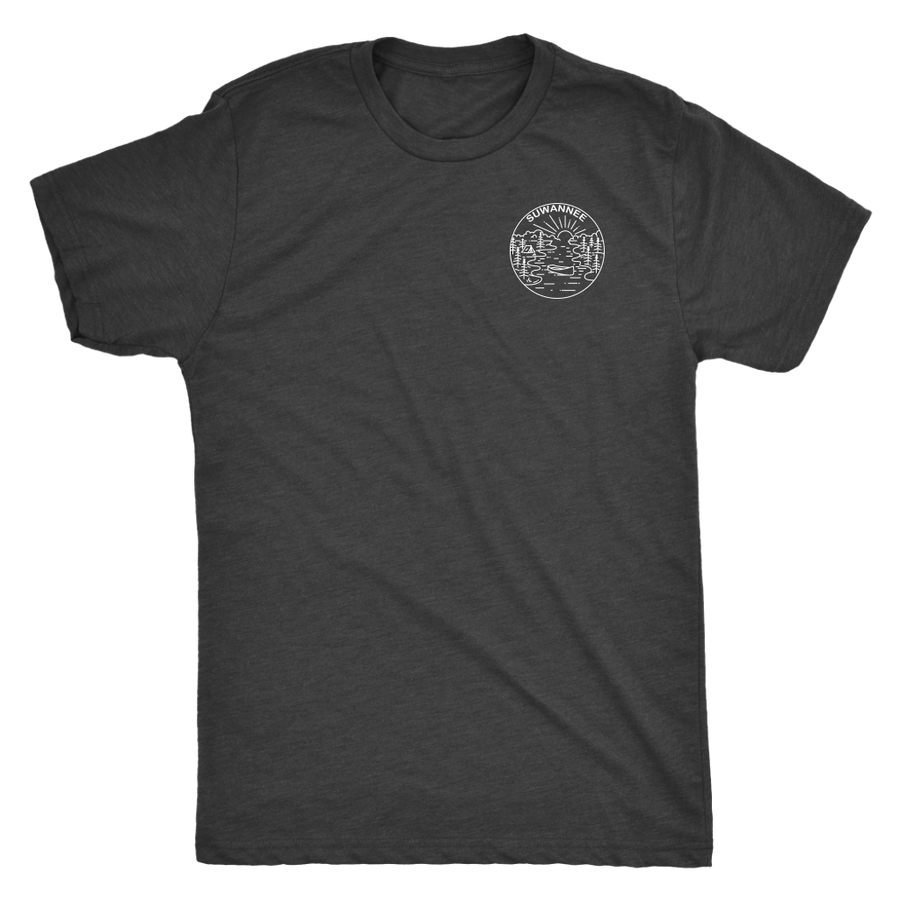 Camping Serenity Scene Line Art - Mens Tshirt - SS/LS - Suwannee™
