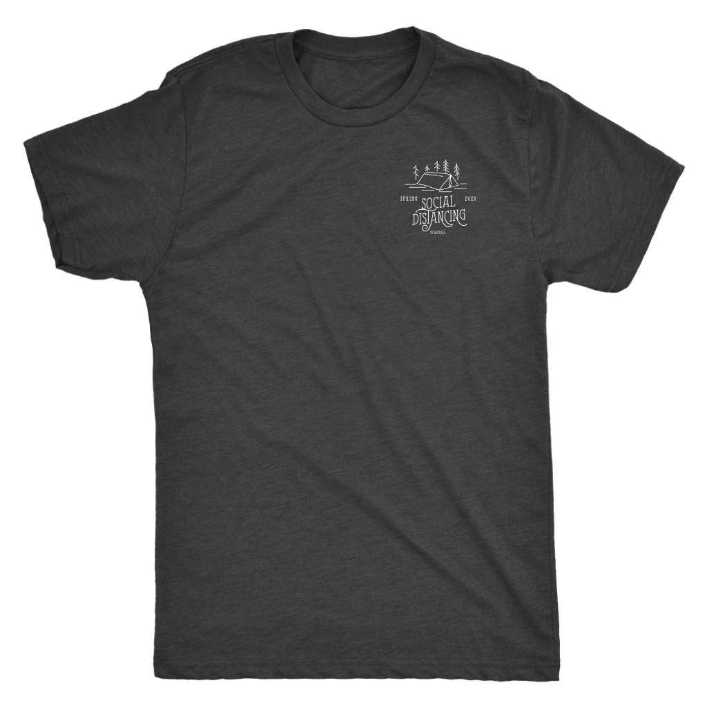 Social Distancing Mens Camping Tshirt