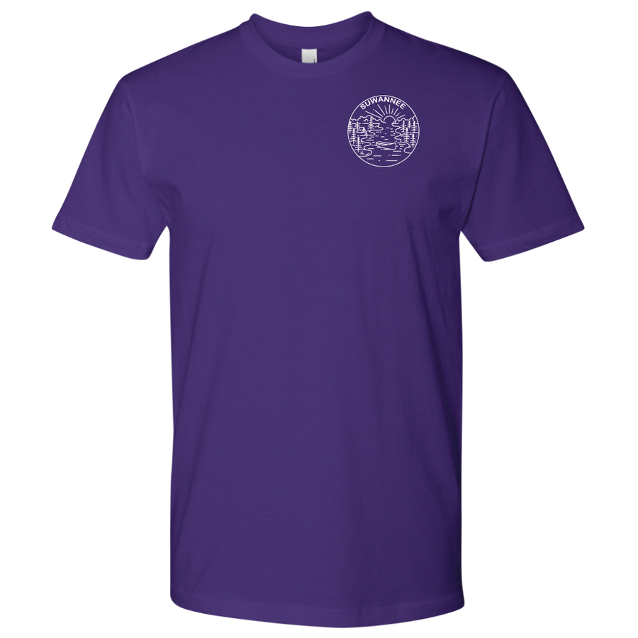 Camping Serenity Scene Line Art - Mens Tshirt - SS/LS - Suwannee™