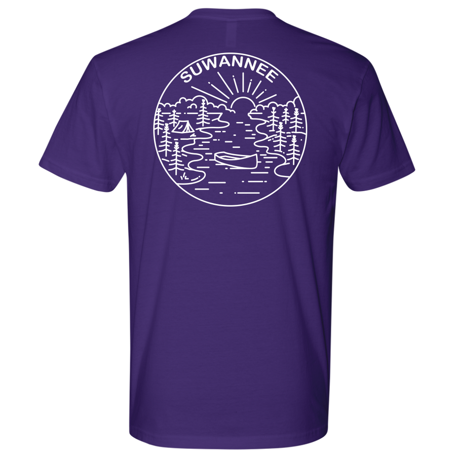 Camping Serenity Scene Line Art - Mens Tshirt - SS/LS - Suwannee™