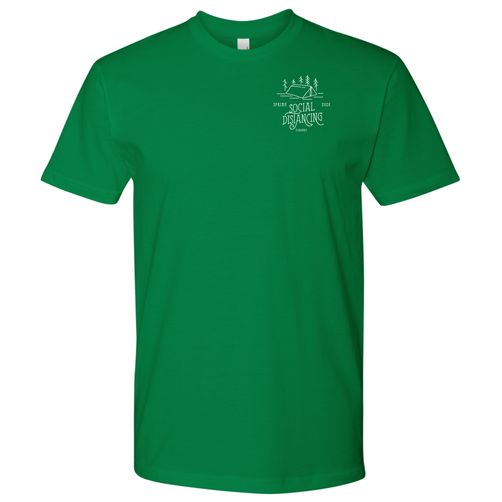 Social Distancing Mens Camping Tshirt